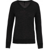 Pullover mérinos col V femme