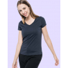 T-shirt Supima® col V manches courtes femme