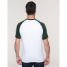 BASE BALL  T-SHIRT BICOLORE MANCHES COURTES