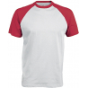 BASE BALL  T-SHIRT BICOLORE MANCHES COURTES