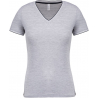 T-shirt maille piquée col V femme