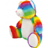 Peluche zippée Ours multicolore