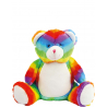 Peluche zippée Ours multicolore