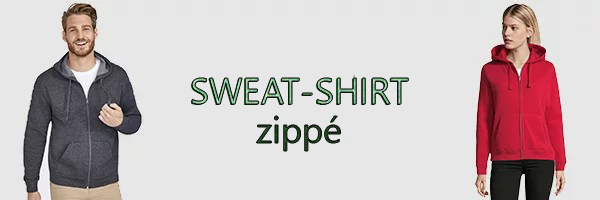 Sweat shirt capuche zippé 70/30 FOL -VEDITEX